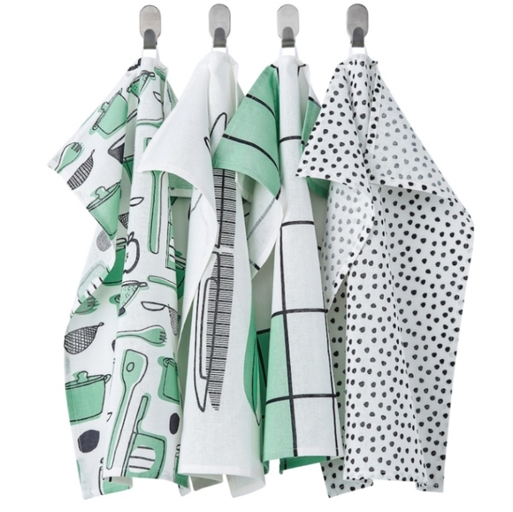 IKEA RINNIG DISH TOWEL SET 4 X